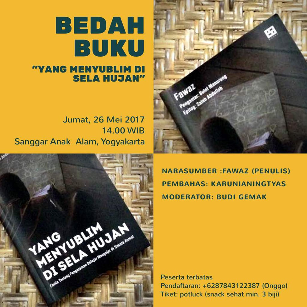 Bedah Buku "Yang Menyublim di Sela Hujan"